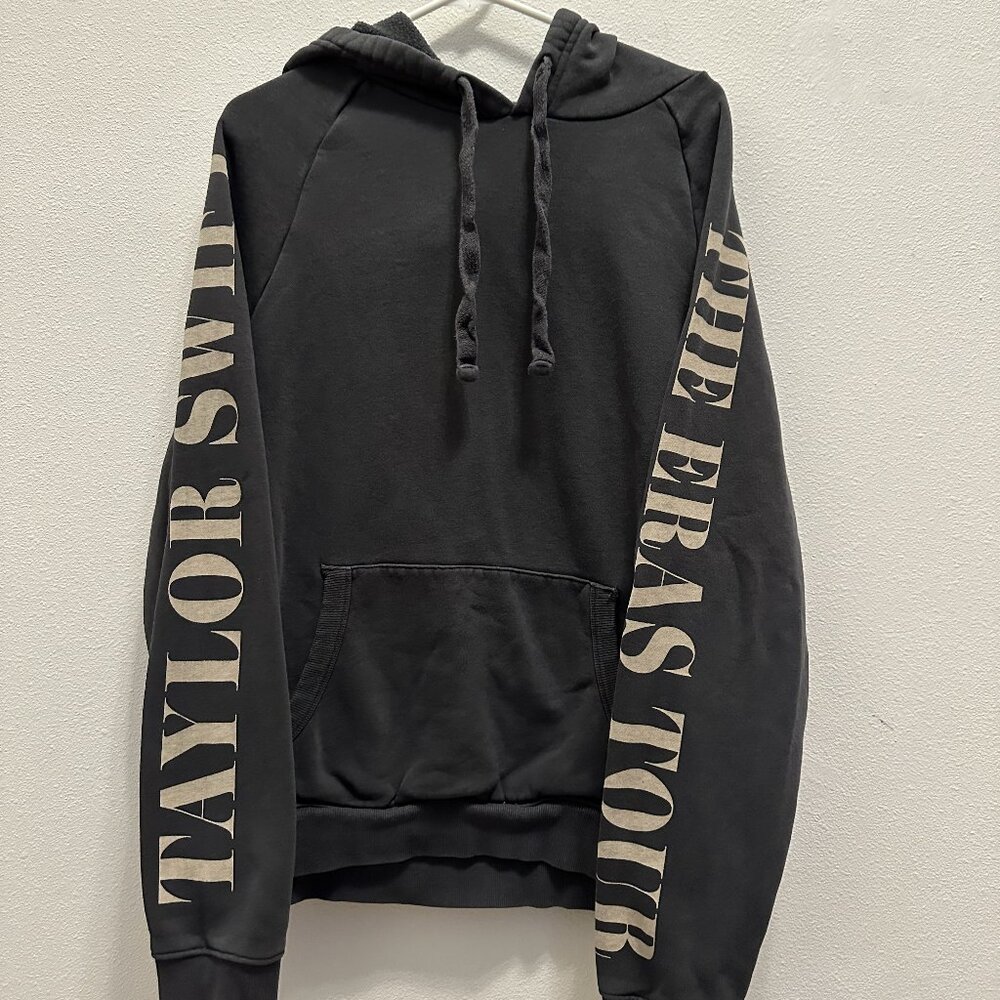 Taylor Swift Black Hoodie with Cream Text